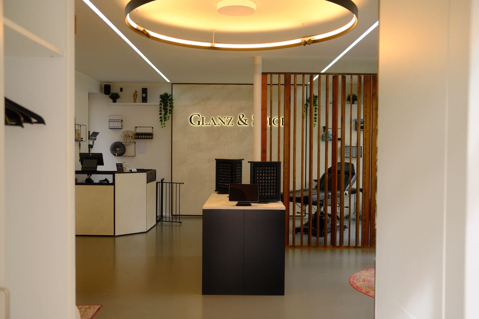 Glanz & Stich Studio Empfangsbereich in Zürich